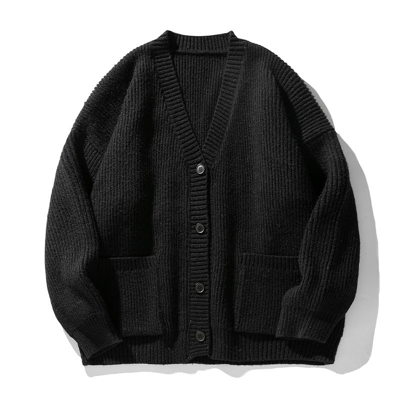 Thick Needle Heavy Texture Cardigan Sweater Autumn And Winter