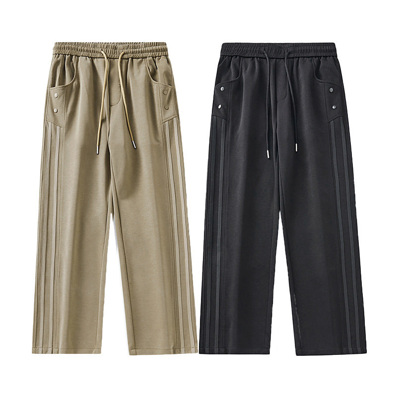 Loose Drooping Straight Track Pants