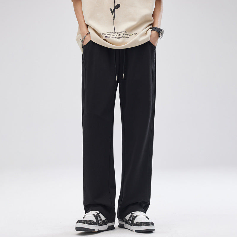 Loose Drooping Straight Track Pants