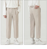 Men's Casual Business Ice Silk Leggings Trousers