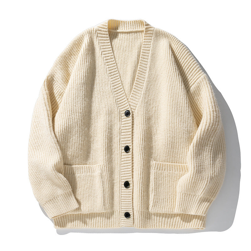 Thick Needle Heavy Texture Cardigan Sweater Autumn And Winter
