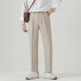 Men's Casual Business Ice Silk Leggings Trousers