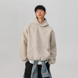 Heavy Stiff Short American Hooded Sweater For Men
