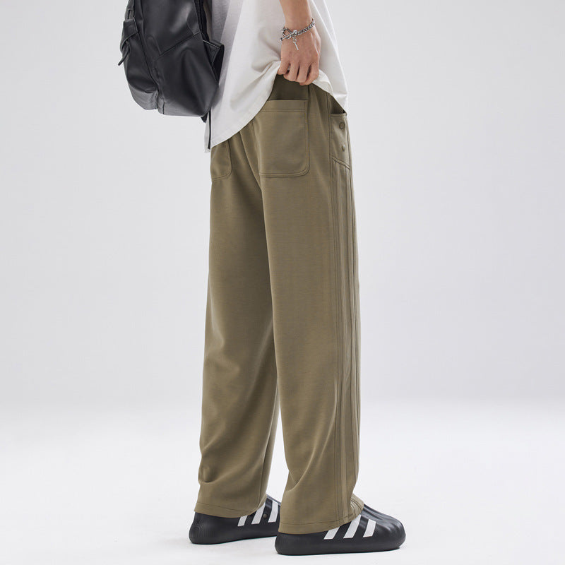 Loose Drooping Straight Track Pants