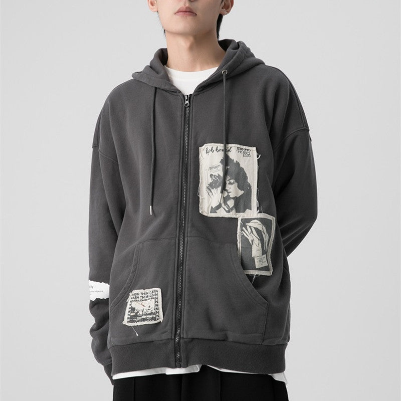 Wrecking Patch Zipper Hoodie
