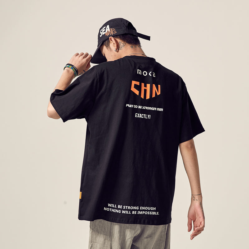 Japanese hip hop Street printed T-shirt