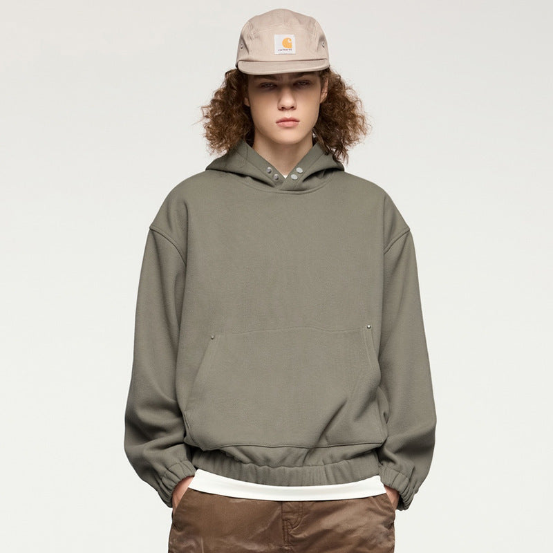 Heavy Fleece-lined Hooded Loose