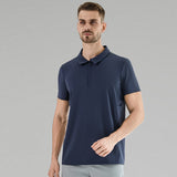 Men's Front Zipper Short Sleeve Casual Shirt