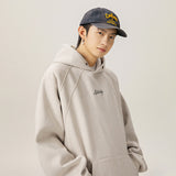 400g Suede Heavy Hooded Sweater Men's Autumn And Winter Split Design