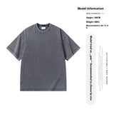 Washed Old T-shirt Men's Drop Shoulder Loose Cotton Base Shirt