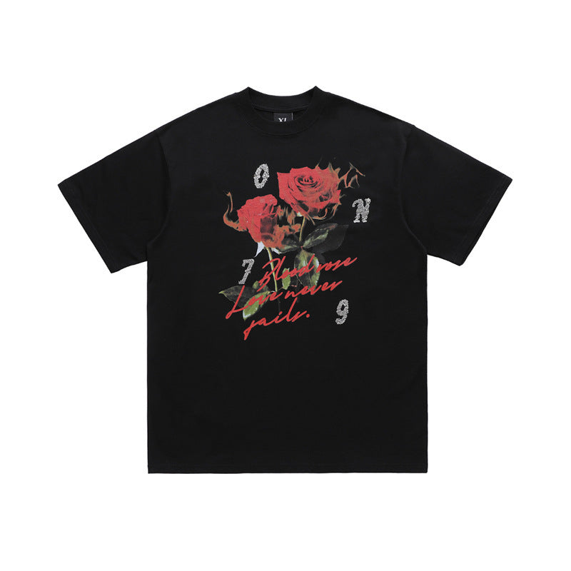 Hot Diamond Rose Direct Spray Printed Shirt