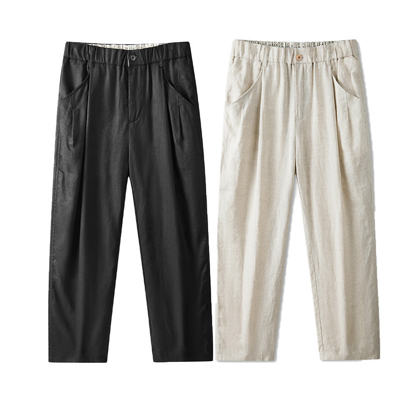 Fashion Cotton And Linen Casual Pants Men