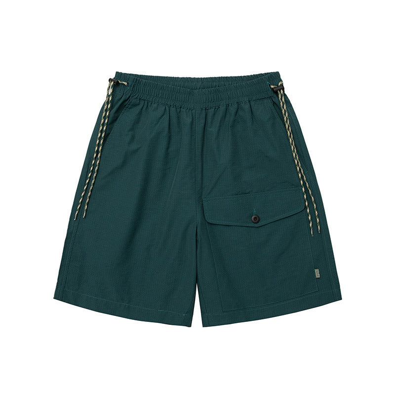 Men's Pocket Patch Side Waist Strap Shorts