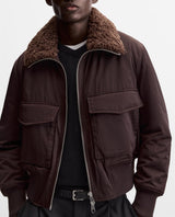 Men's Stand-up Collar Cotton-padded Coat Jacket With Pockets