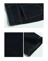 Men's Solid Color Washed Loose Jeans