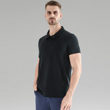 Men's Front Zipper Short Sleeve Casual Shirt