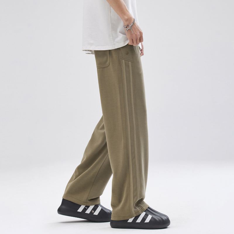 Loose Drooping Straight Track Pants