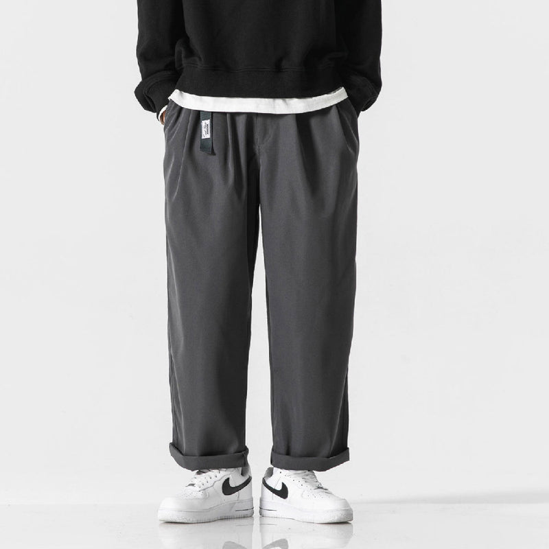Retro Simple Solid Color Casual Pants
