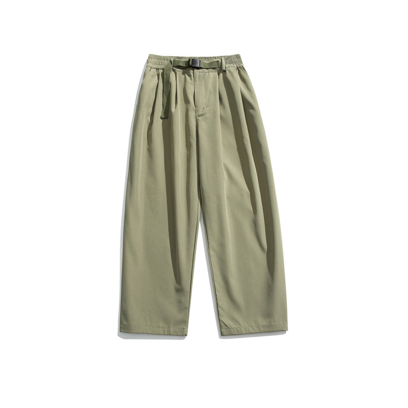 Retro Simple Solid Color Casual Pants