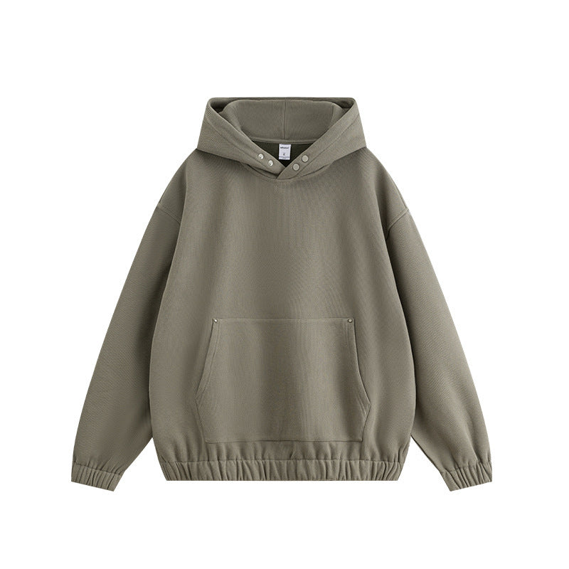 Heavy Fleece-lined Hooded Loose