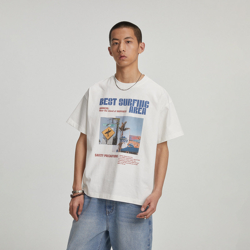 Summer New Print Short Sleeve Trendy Japanese