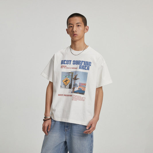 Summer New Print Short Sleeve Trendy Japanese