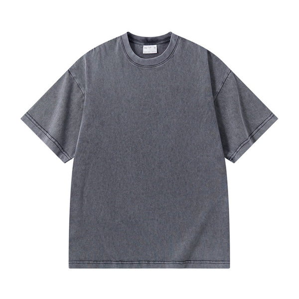 Washed Old T-shirt Men's Drop Shoulder Loose Cotton Base Shirt