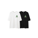 Personalized Letter B Printed T-shirt Loose Street Casual Short Sleeve Men