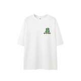 Personalized Letter B Printed T-shirt Loose Street Casual Short Sleeve Men