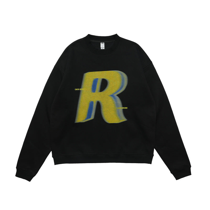 Men's Loose Trendy Round Neck Long Sleeve Top