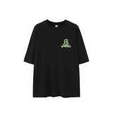 Personalized Letter B Printed T-shirt Loose Street Casual Short Sleeve Men