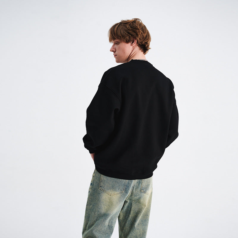 Men's Loose Trendy Round Neck Long Sleeve Top