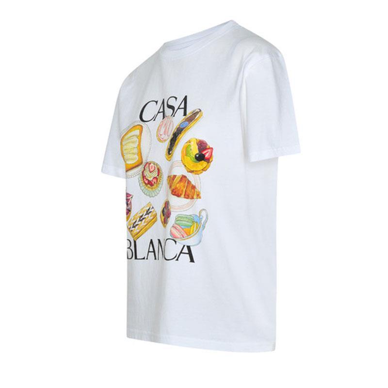 Afternoon Tea Hamburger Printed Loose All-match Short Sleeve T-shirt