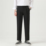 Men's Casual Business Ice Silk Leggings Trousers