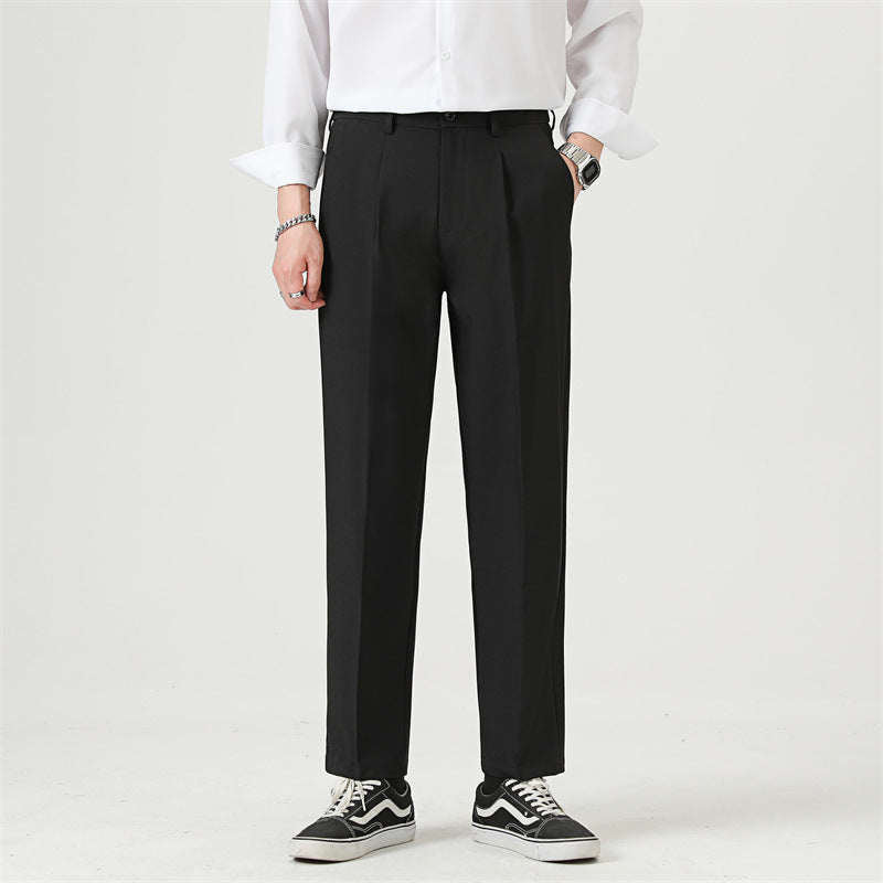 Men's Casual Business Ice Silk Leggings Trousers