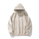 400g Suede Heavy Hooded Sweater Men's Autumn And Winter Split Design