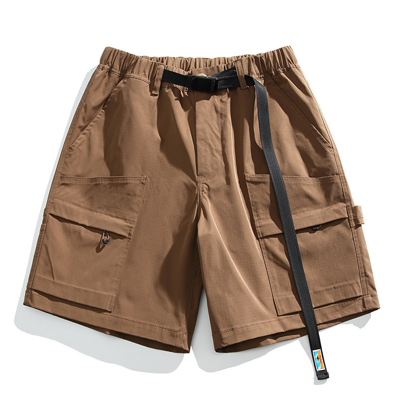 Summer New Pure Color Men's Loose Shorts