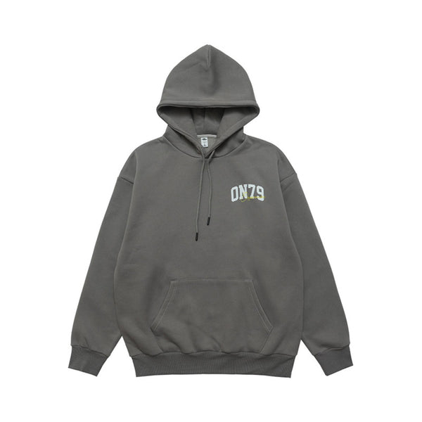 Fleece-lined Hoodie Coat Retro American Style Loose Sweater