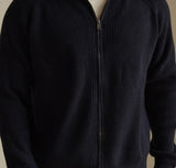 Anti-Pilling Combed Cotton Zipper Coat Knitted Cardigan Sweater