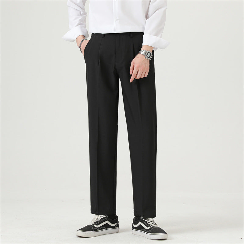 Men's Casual Business Ice Silk Leggings Trousers