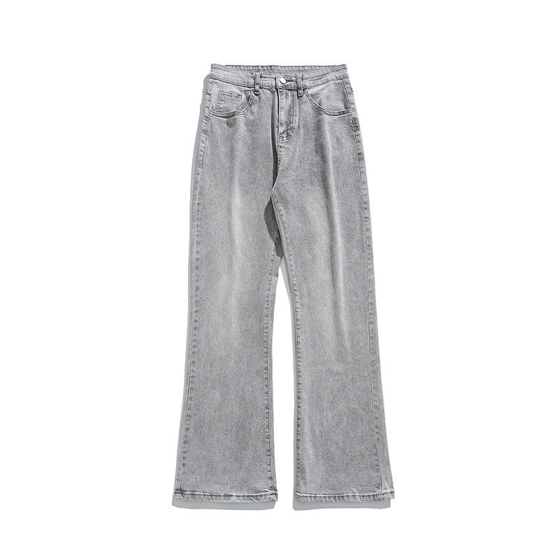 Men's Casual American Washed Foggy Gray Jeans