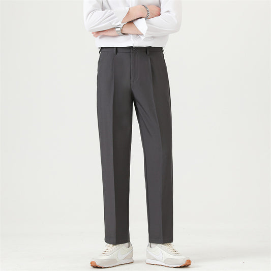 Men's Casual Business Ice Silk Leggings Trousers
