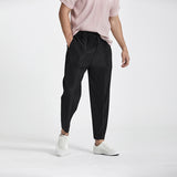 Pleated Men's Clothing Casual Ankle Banded Pants Men's