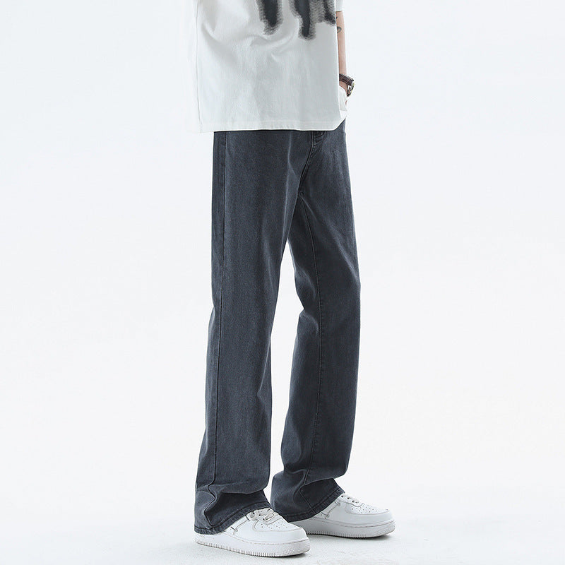 Men's Casual American Washed Foggy Gray Jeans