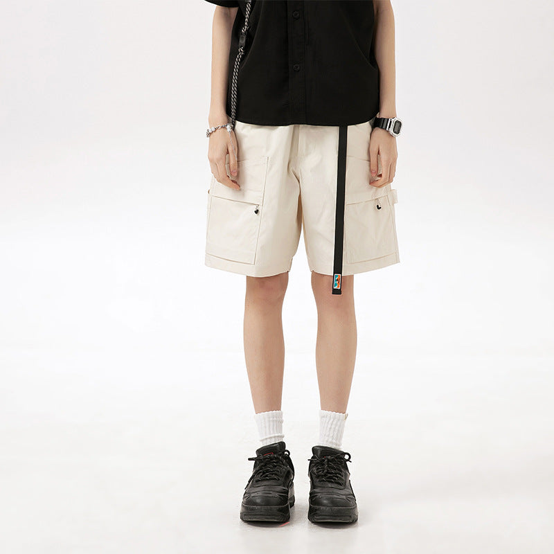 Summer New Pure Color Men's Loose Shorts