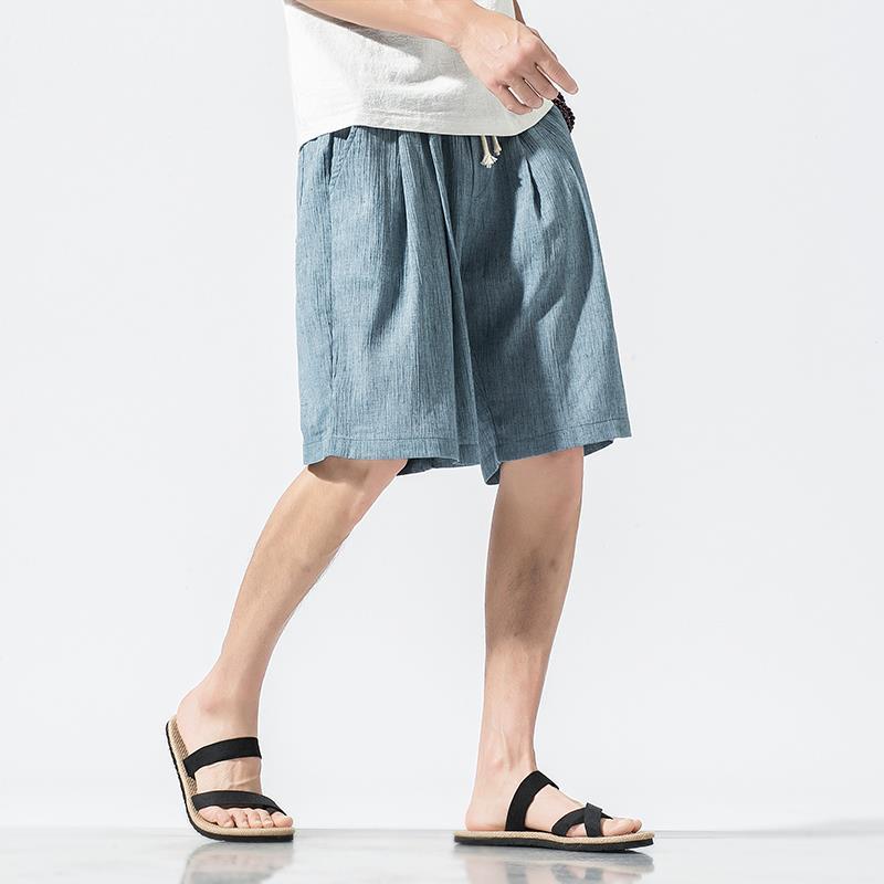 Men's Fashion Cotton And Linen Casual Shorts