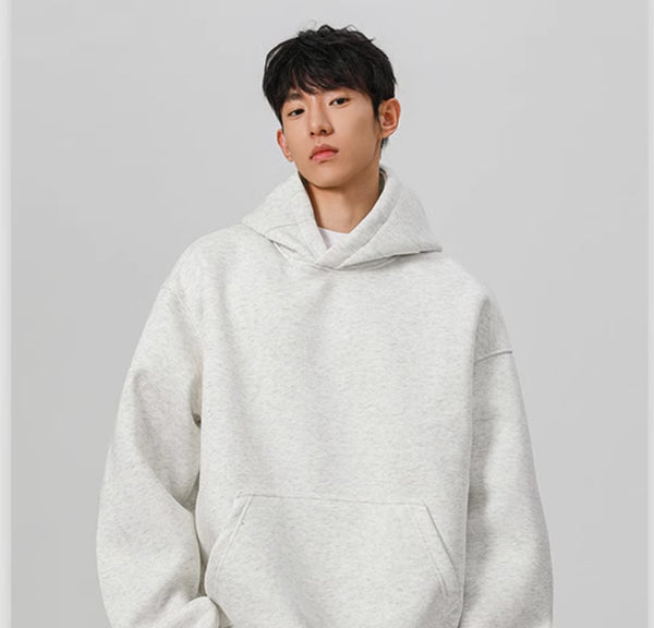 Heavy Stiff Short American Hooded Sweater For Men