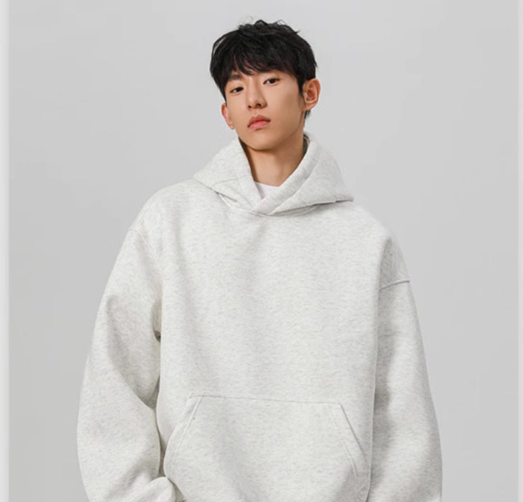 Heavy Stiff Short American Hooded Sweater For Men