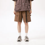 Summer New Pure Color Men's Loose Shorts