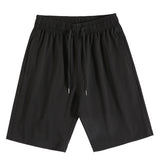 Mid-waist Drawstring Solid Color Youth Shorts